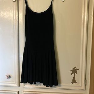 Black leotard with skirt costume